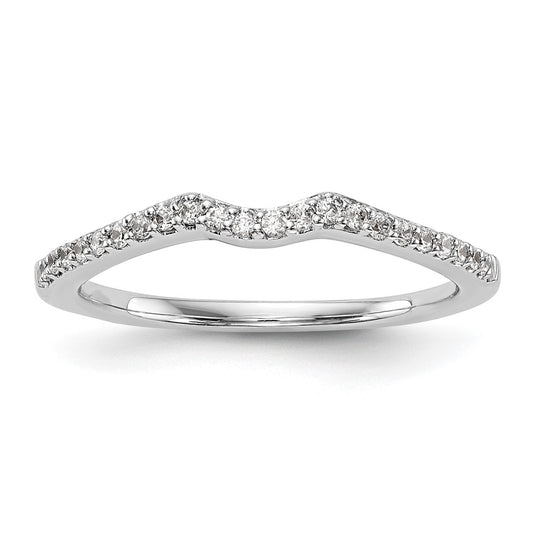 0.13ct. CZ Solid Real 14k White Gold Wedding Wedding Band Ring