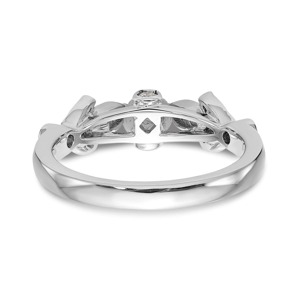 0.29ct. CZ Solid Real 14K White Gold Peg Set Engagement Ring