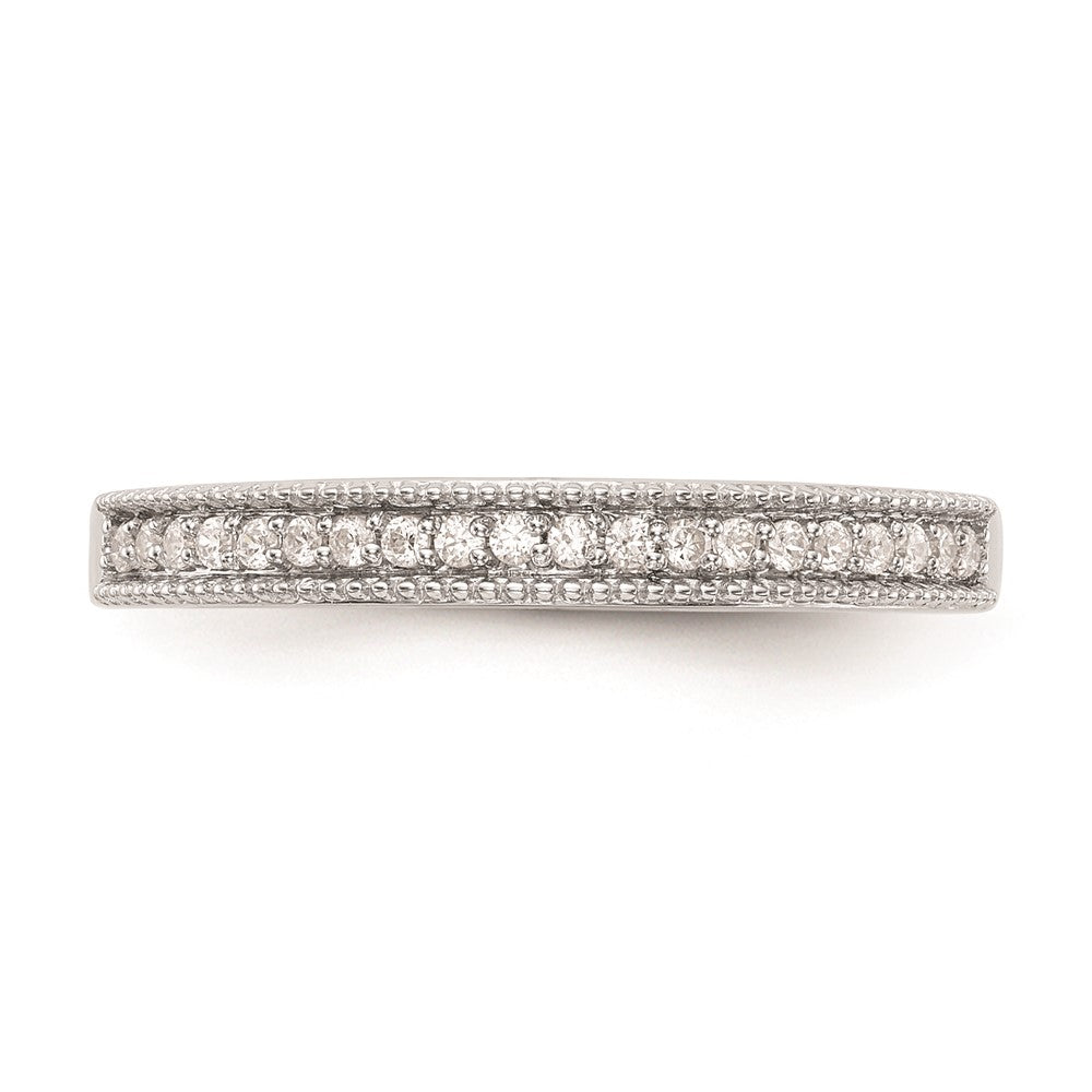 14k White Gold Real Diamond Wedding Band