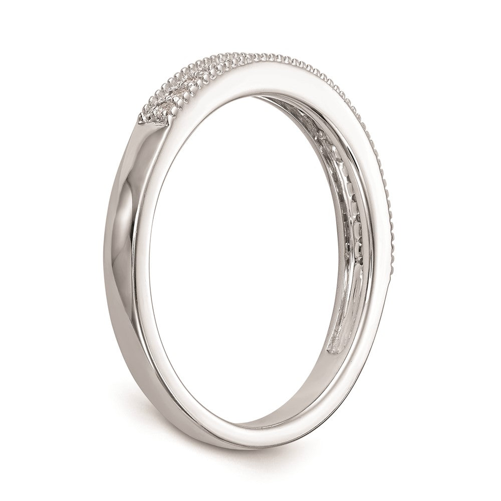 14k White Gold Real Diamond Wedding Band