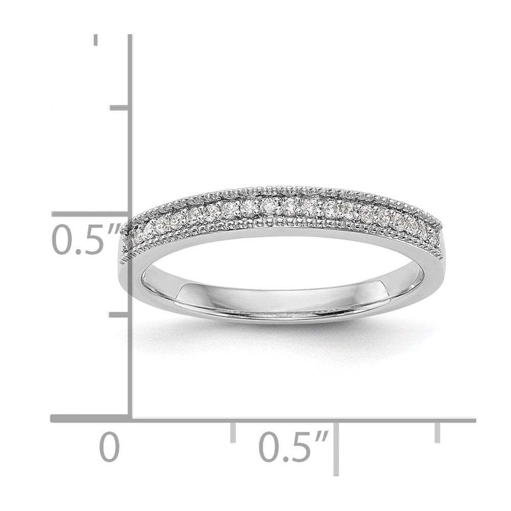 0.12ct. CZ Solid Real 14k White Gold Wedding Wedding Band Ring