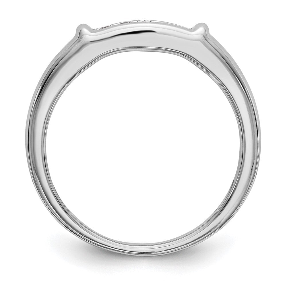 0.10ct. CZ Solid Real 14k White Gold Wedding Wedding Band Ring