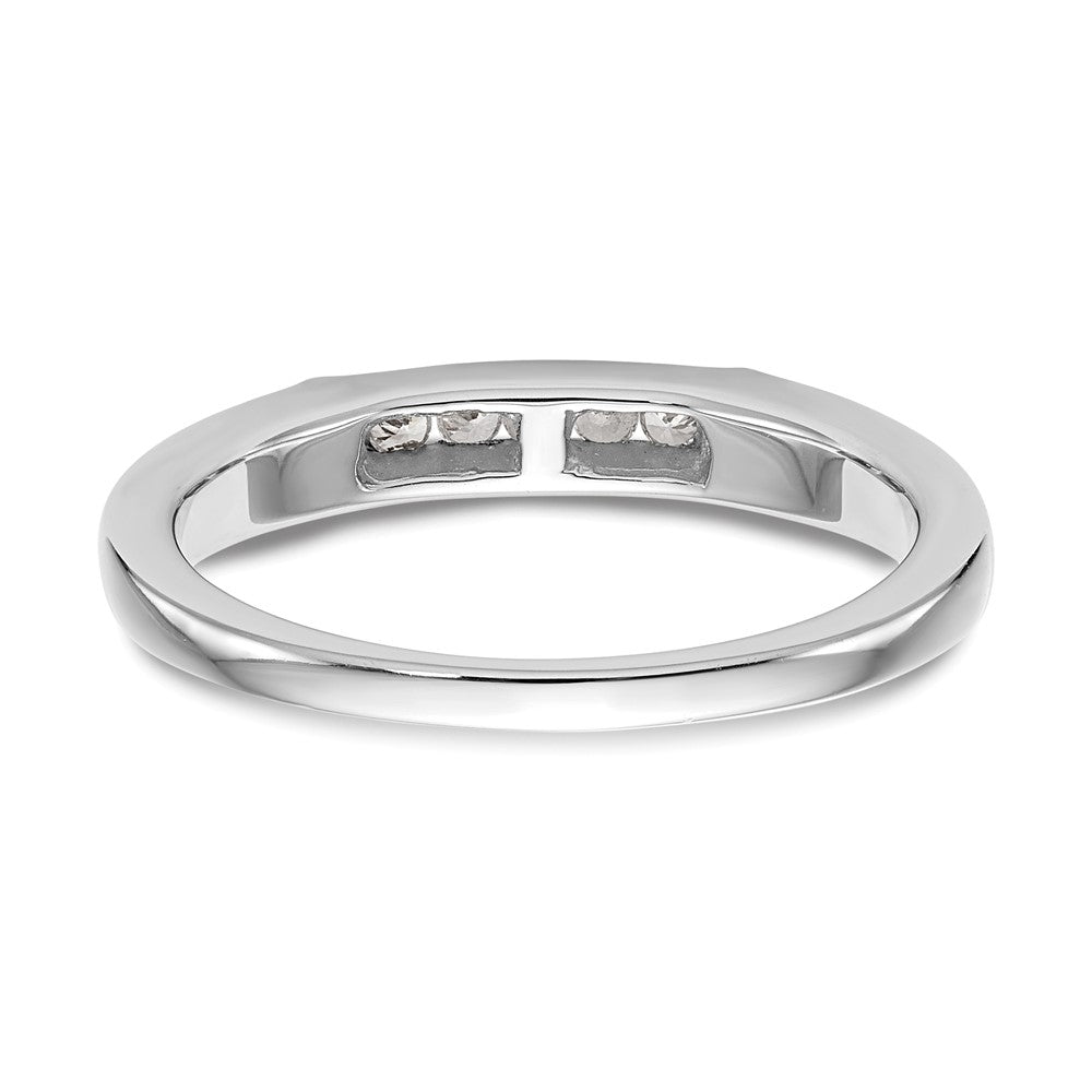 0.10ct. CZ Solid Real 14k White Gold Wedding Wedding Band Ring