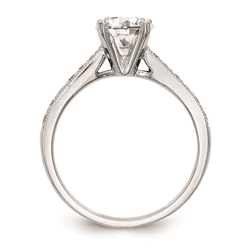 0.25ct. CZ Solid Real 14K White Gold Engagement Ring