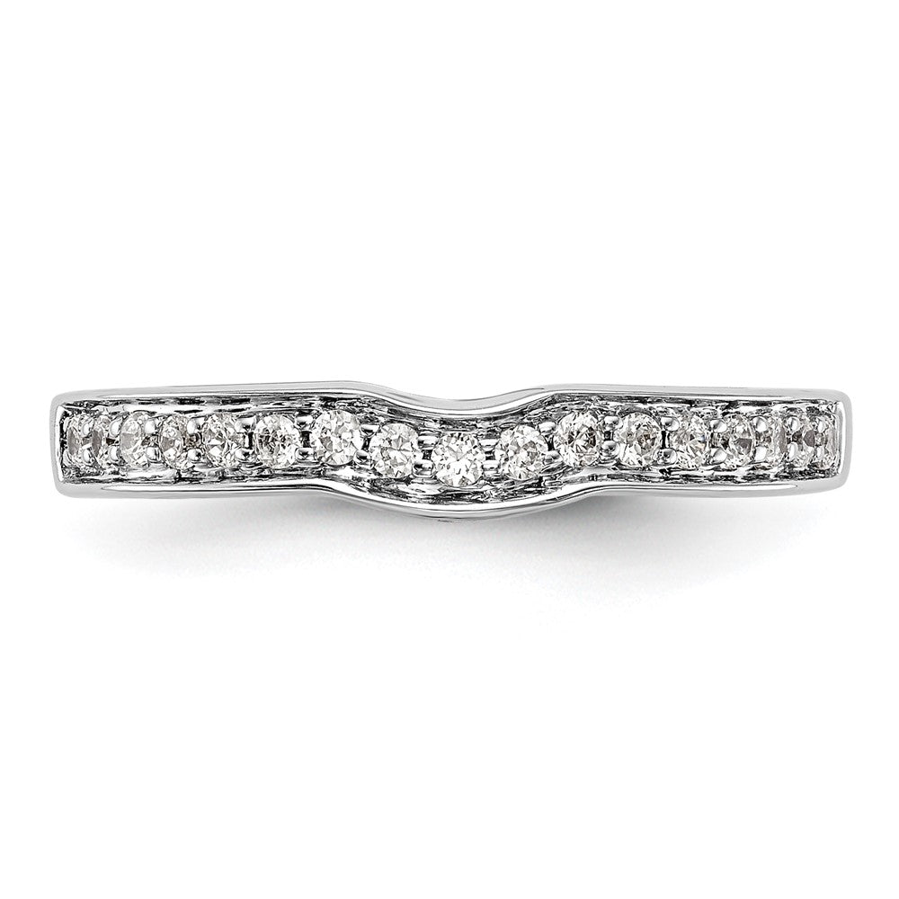 14k White Gold Real Diamond Wedding Band