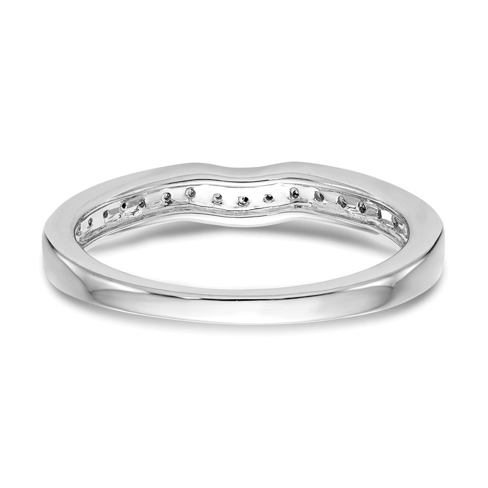 14k White Gold Real Diamond Wedding Band