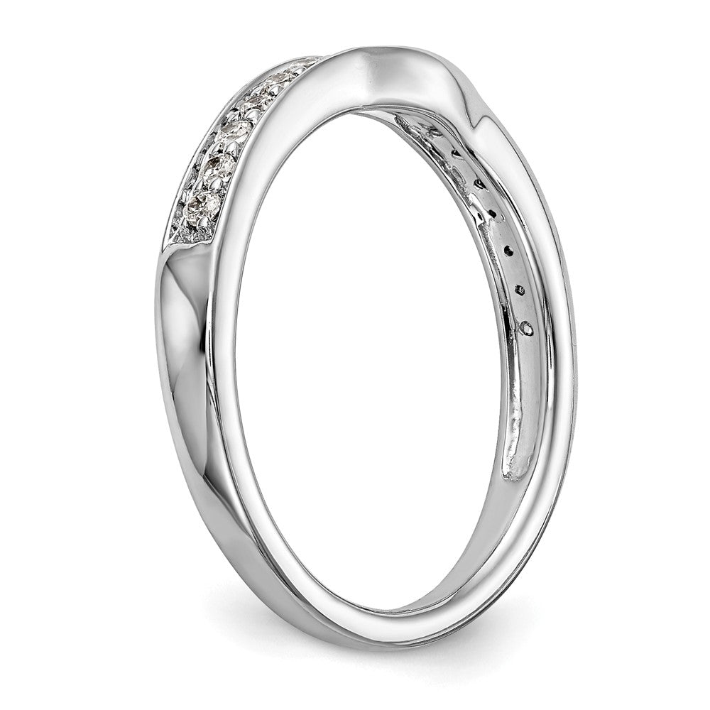 14k White Gold Real Diamond Wedding Band