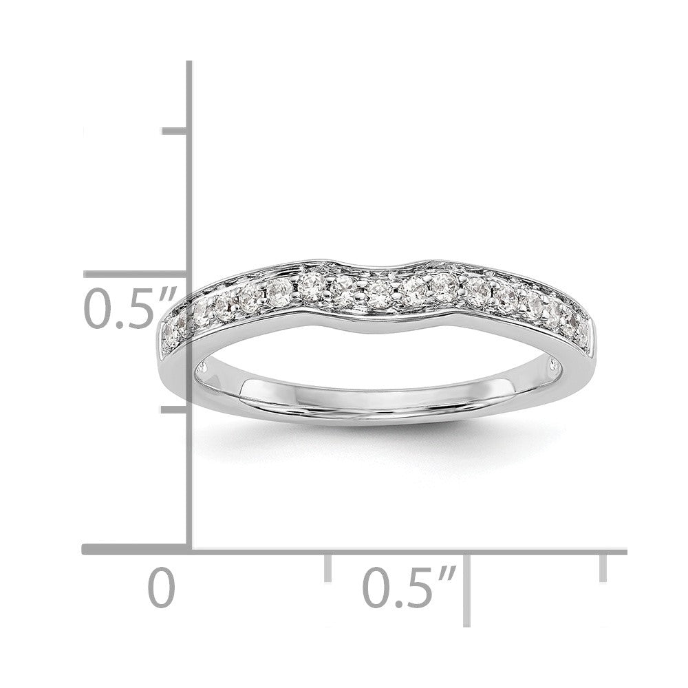 14k White Gold Real Diamond Wedding Band