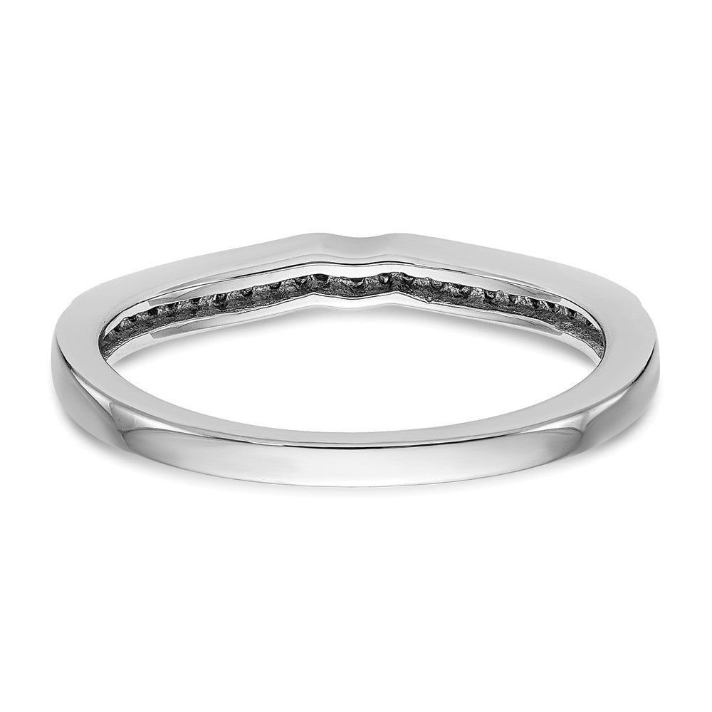 0.10ct. CZ Solid Real 14k White Gold Wedding Wedding Band Ring