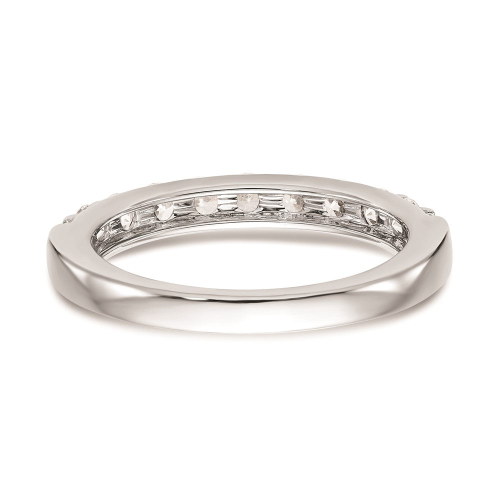 14k White Gold Real Diamond Wedding Band