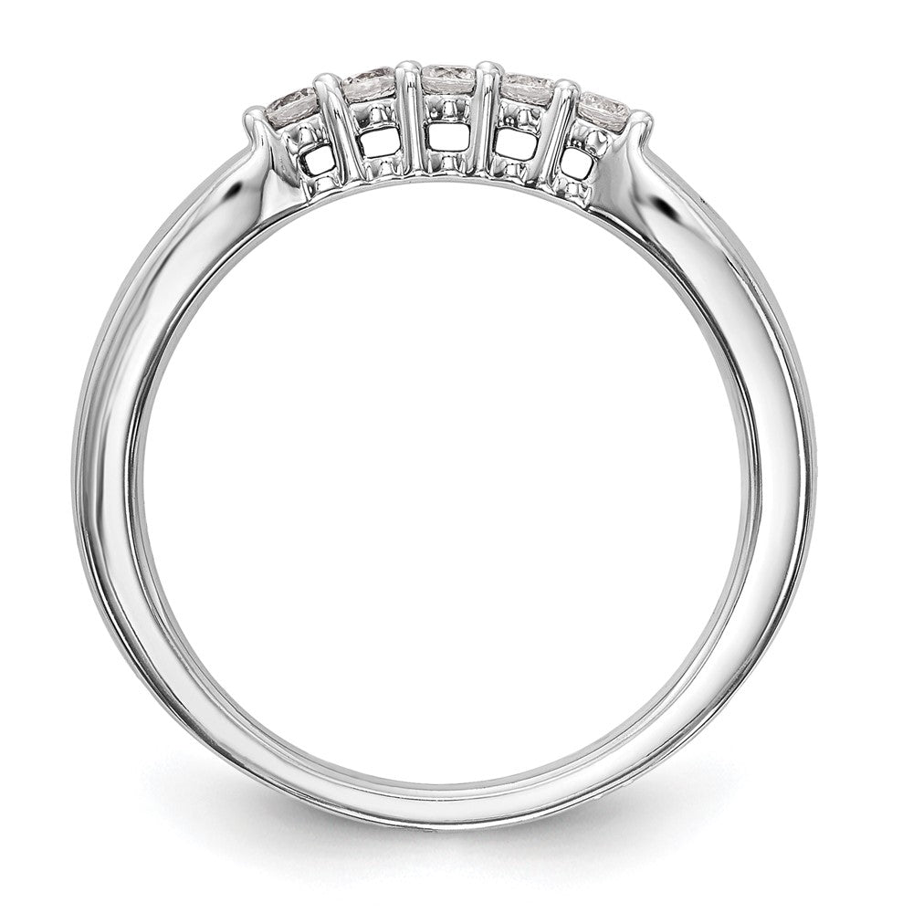 14k White Gold Real Diamond Wedding Band