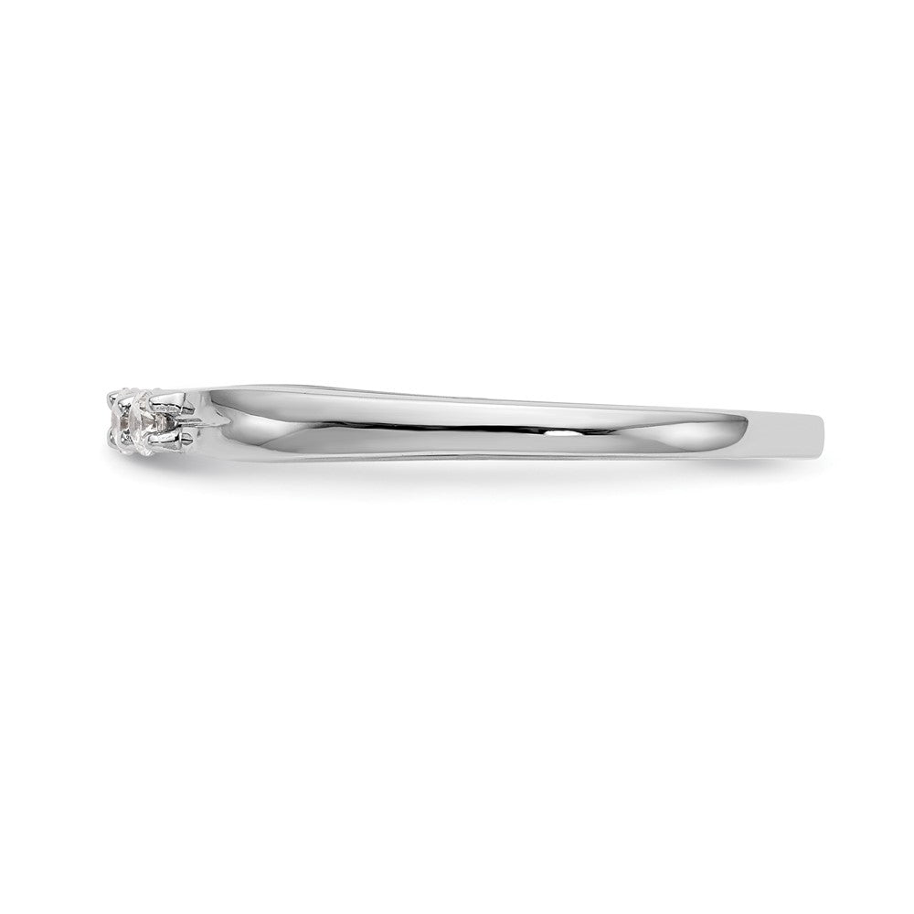 14k White Gold Real Diamond Wedding Band