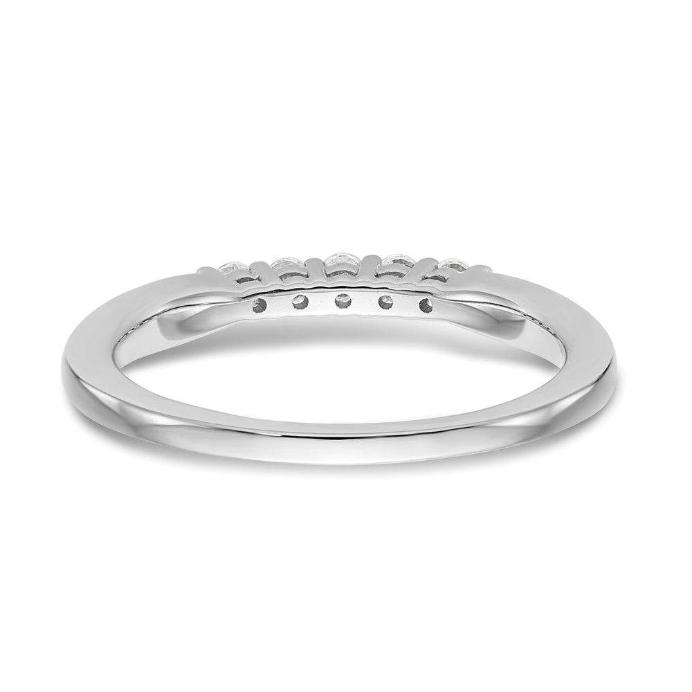 14k White Gold Real Diamond Wedding Band