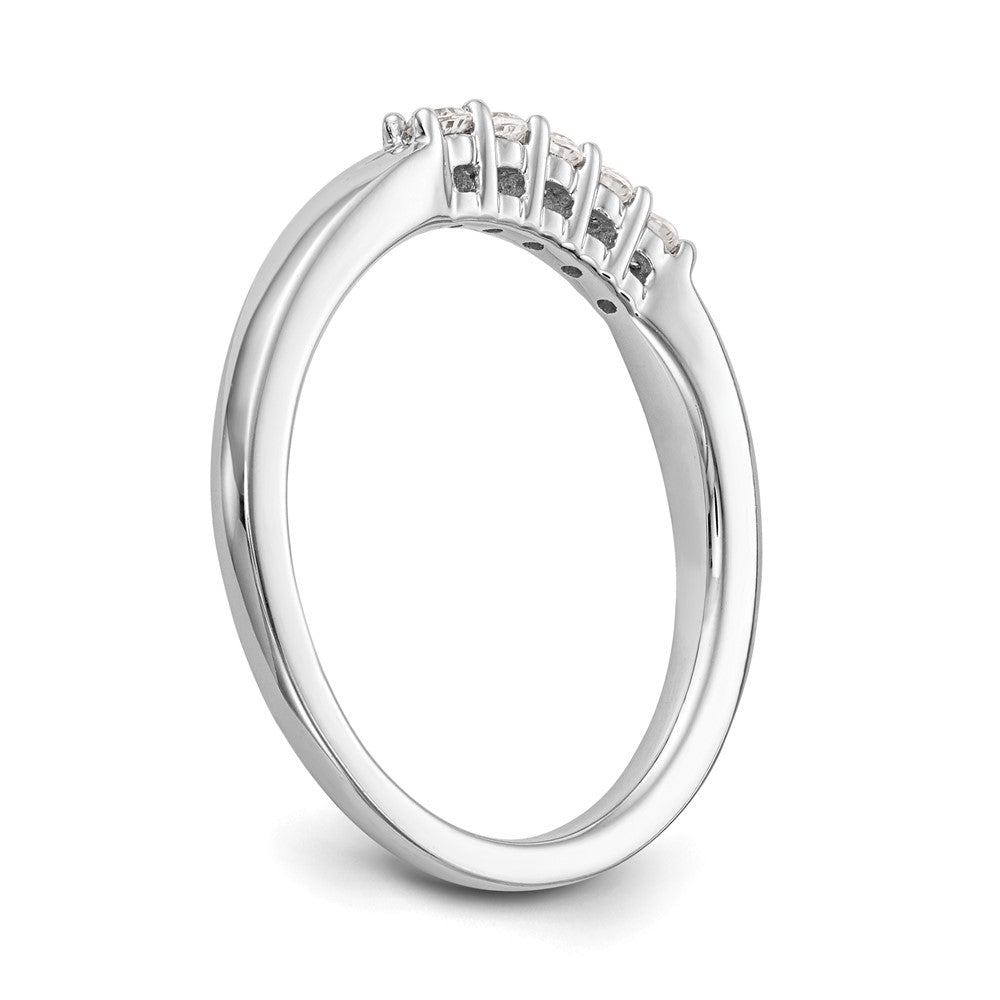 14k White Gold Real Diamond Wedding Band