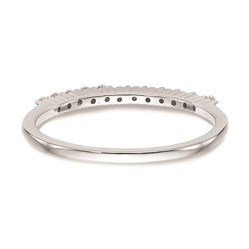 14k White Gold Real Diamond Wedding Band