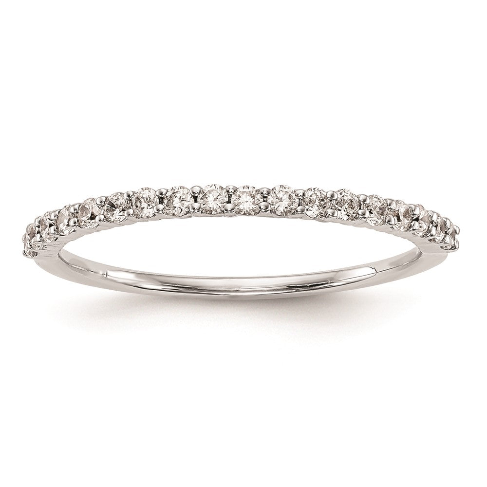 14k White Gold Real Diamond Wedding Band