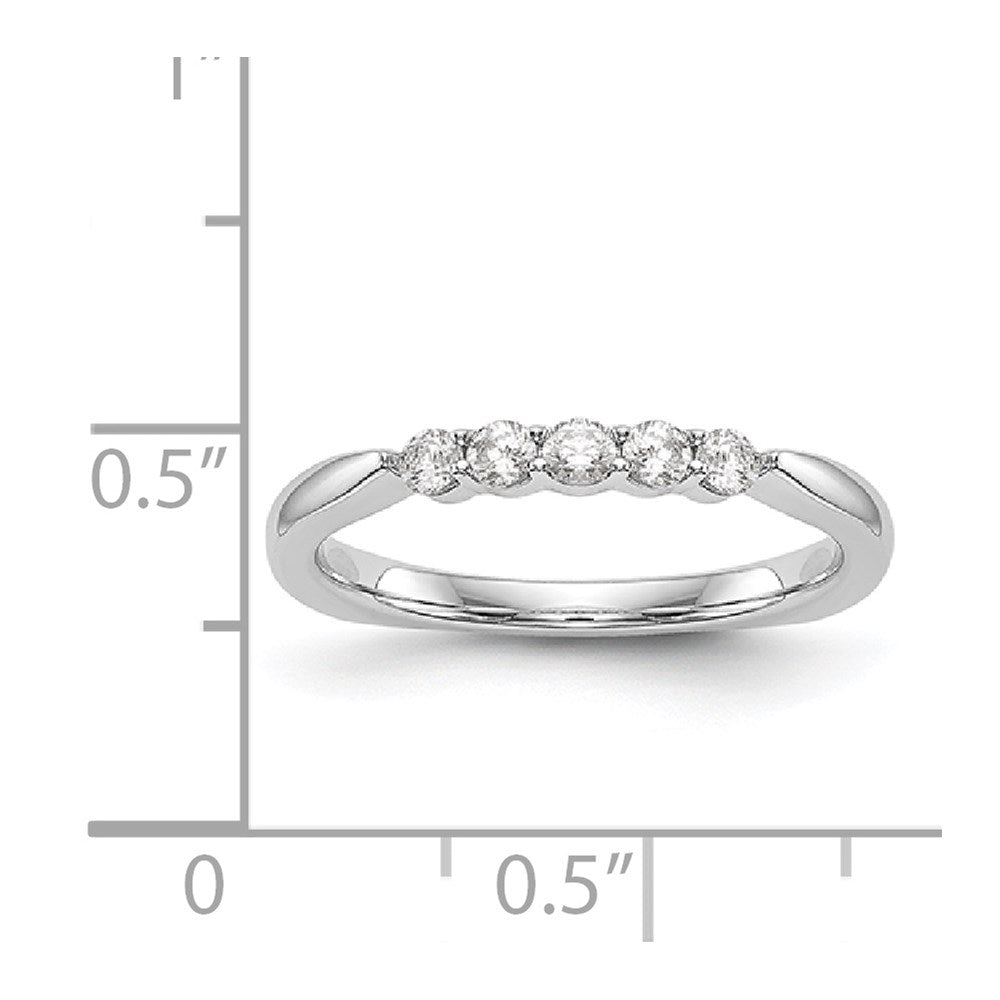 14K White Gold Real Diamond Wedding Band