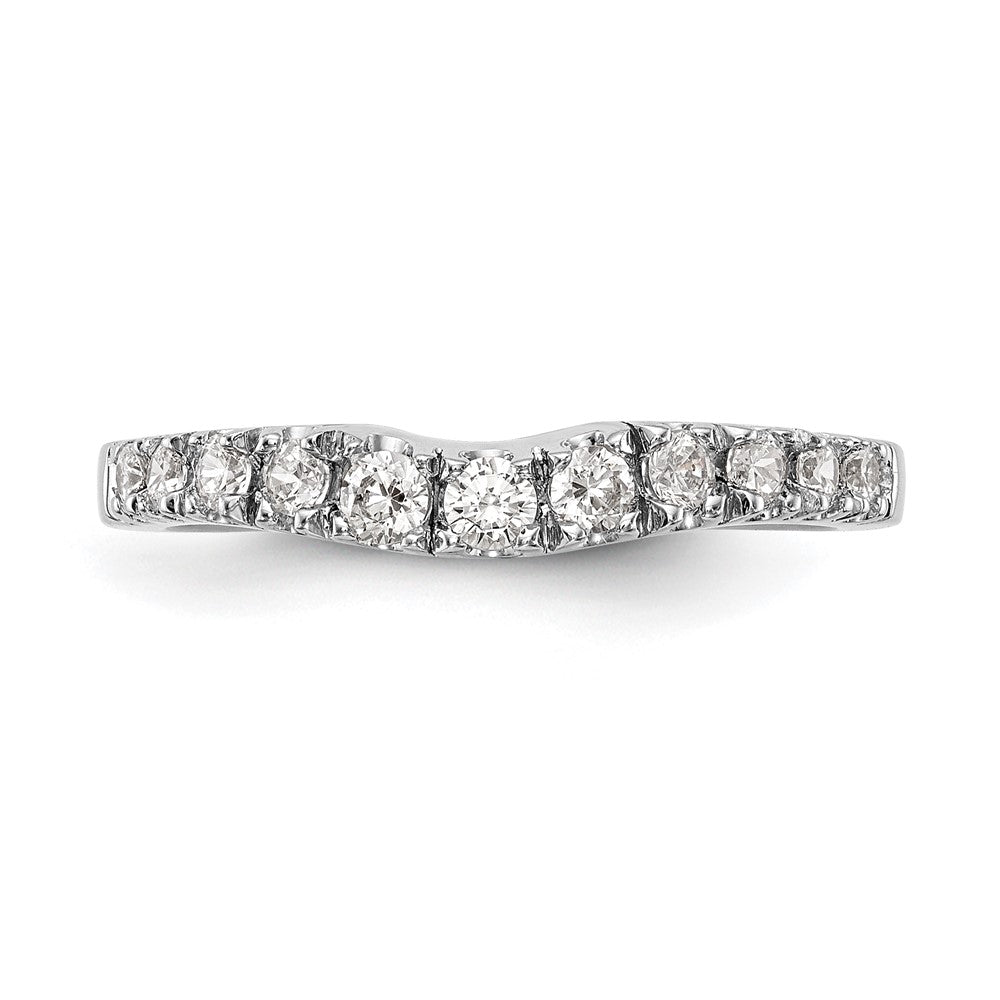 14K White Gold Real Diamond Wedding Band