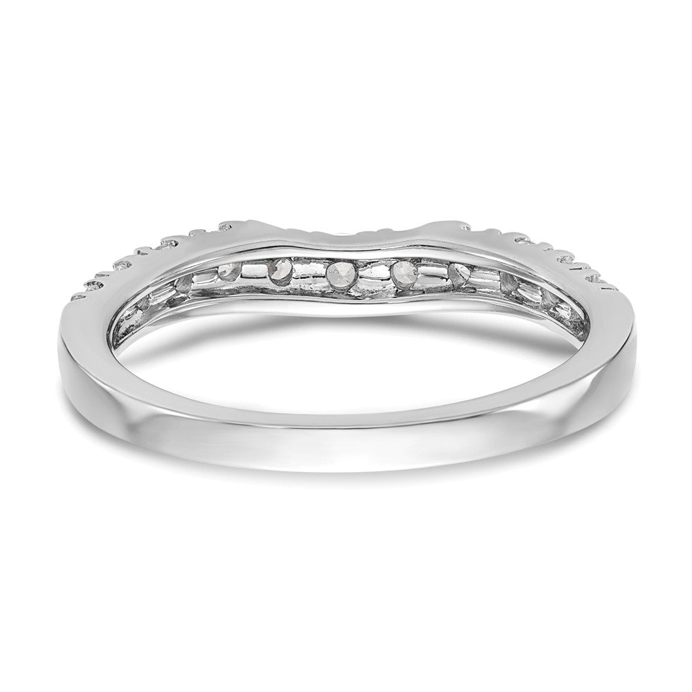 14K White Gold Real Diamond Wedding Band