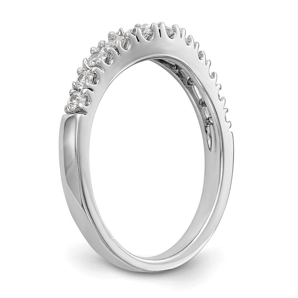 14K White Gold Real Diamond Wedding Band