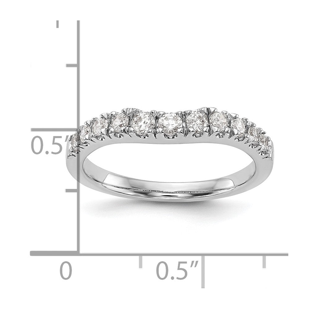 14K White Gold Real Diamond Wedding Band