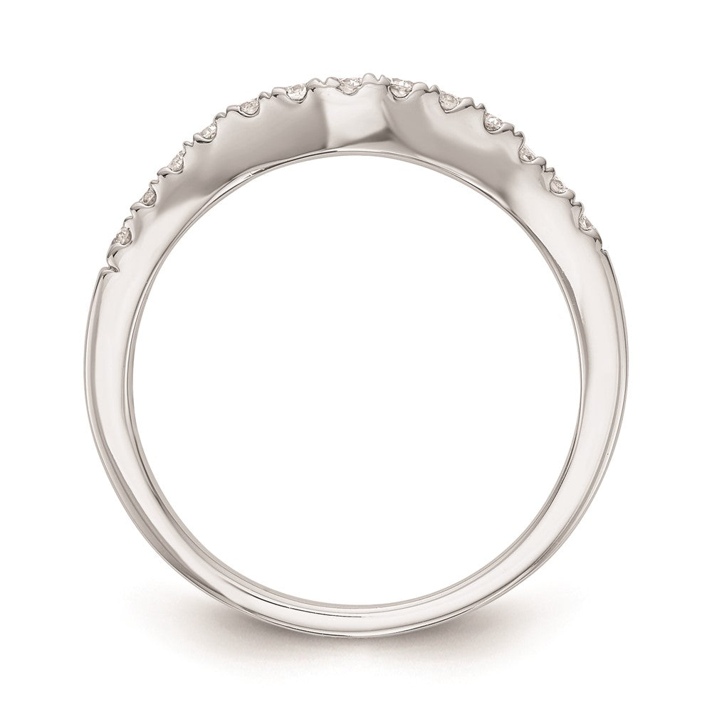 14K White Gold Real Diamond Wedding Band