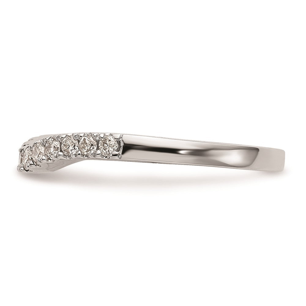 14K White Gold Real Diamond Wedding Band