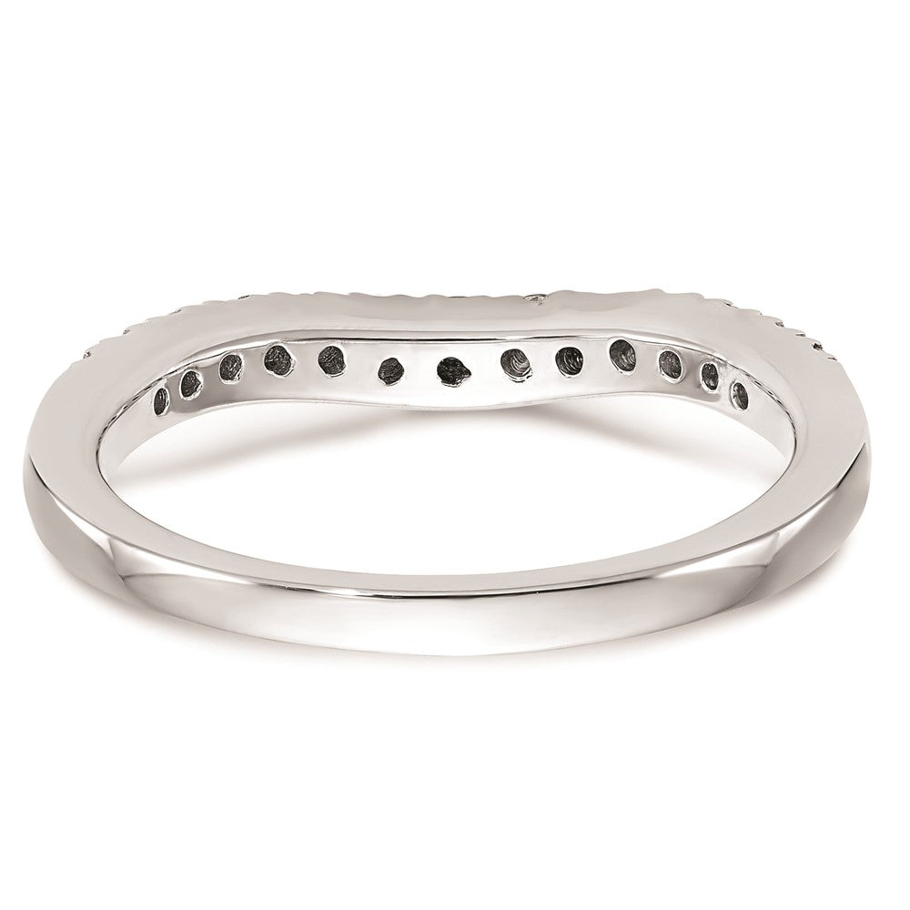 14K White Gold Real Diamond Wedding Band