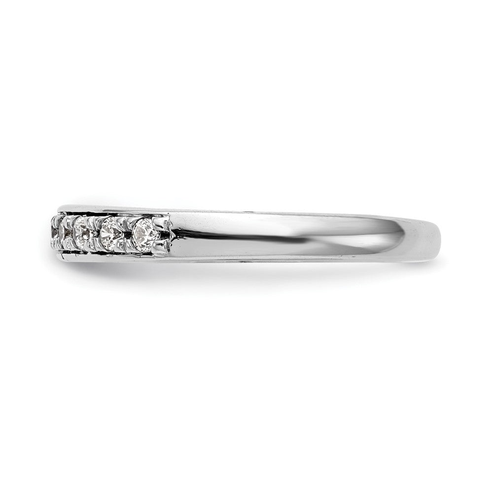 14K White Gold Real Diamond Wedding Band