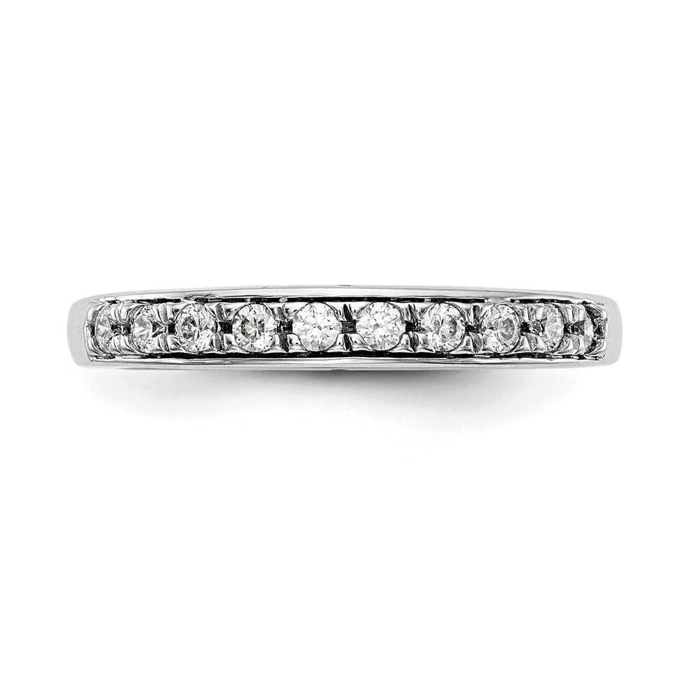 14K White Gold Real Diamond Wedding Band