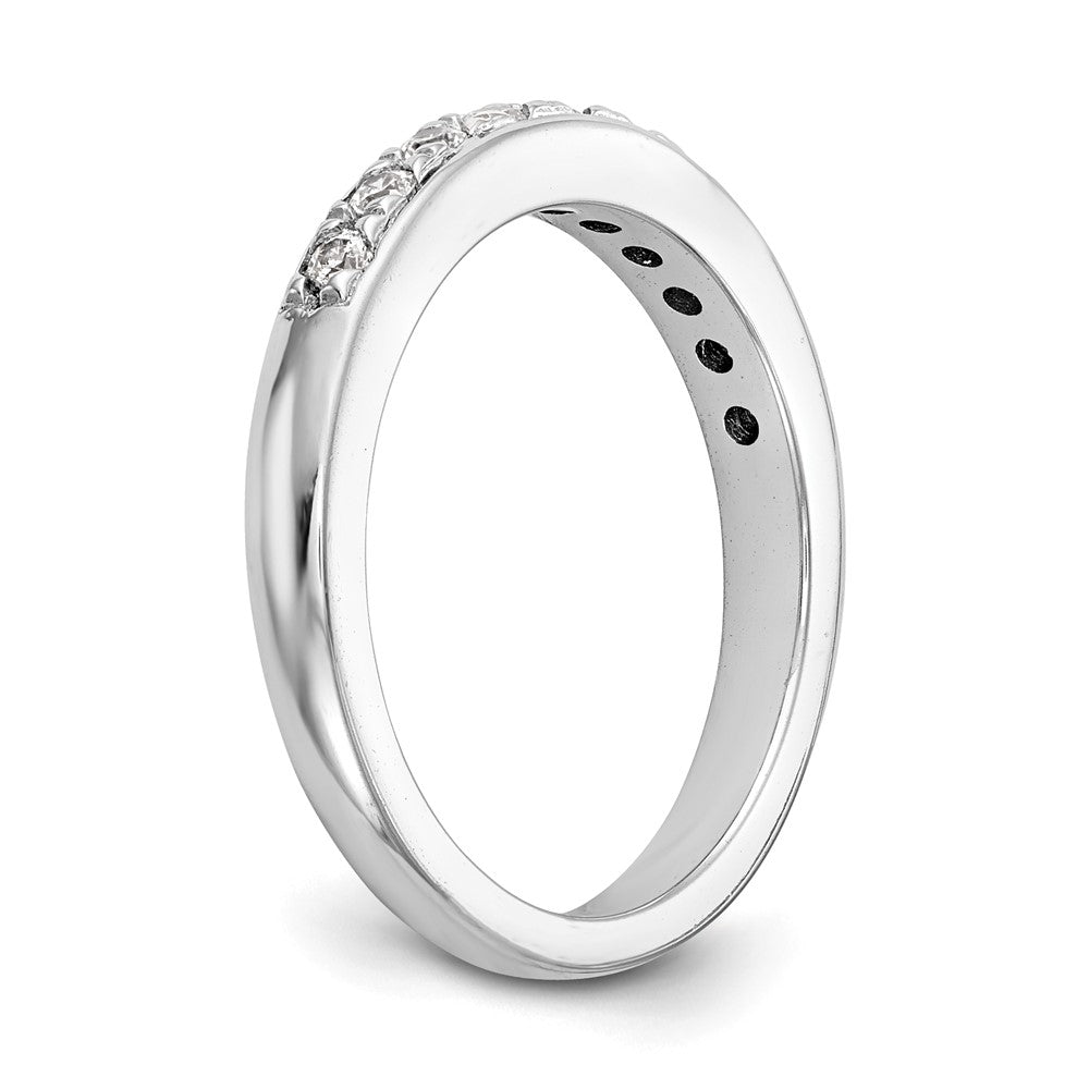 14K White Gold Real Diamond Wedding Band