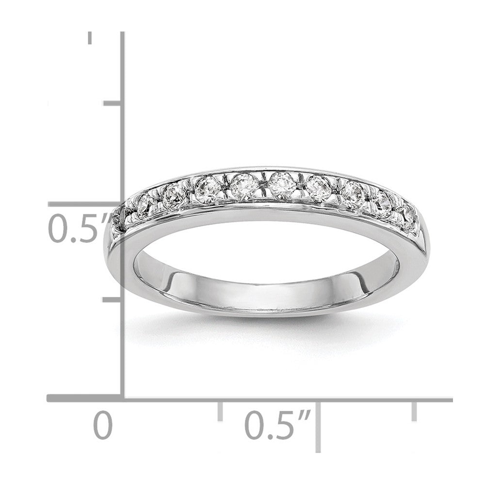 14K White Gold Real Diamond Wedding Band