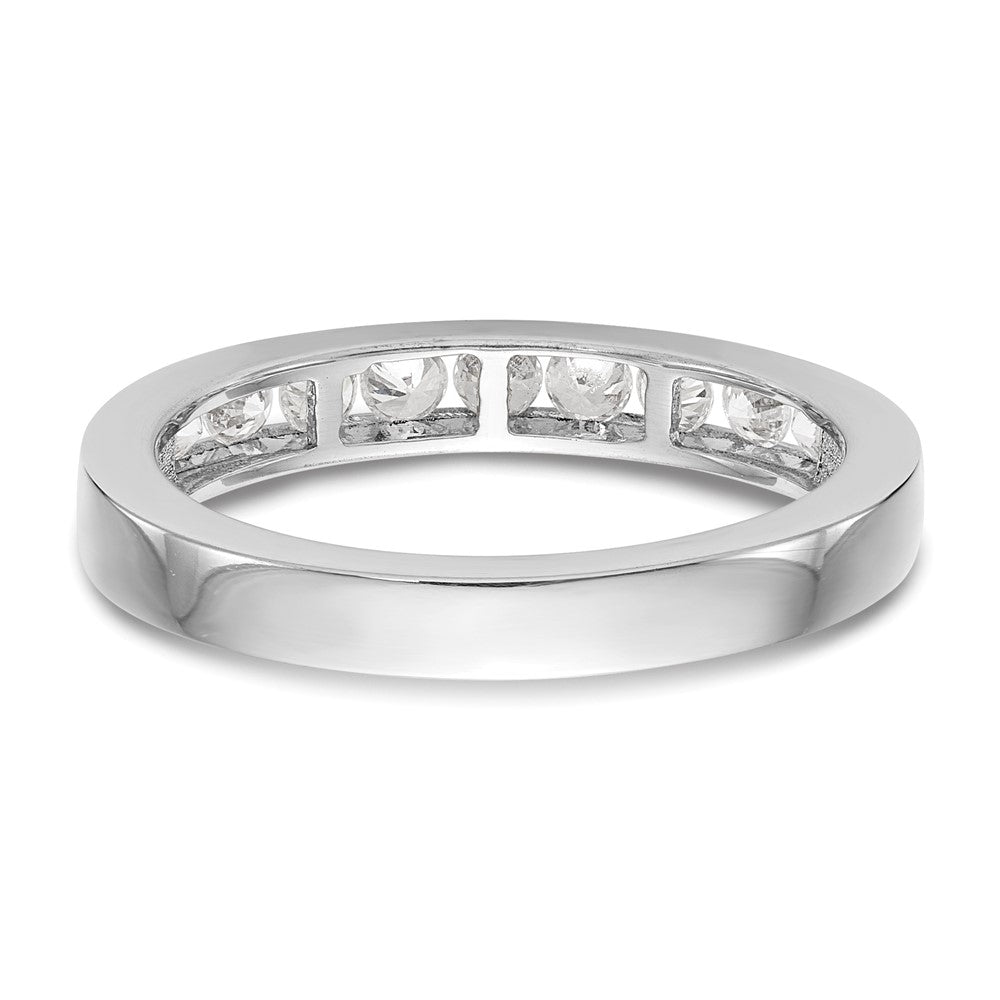 18K White Gold Real Diamond Wedding Band