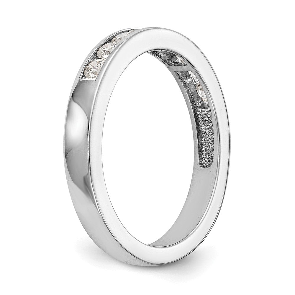 14K White Gold Real Diamond Wedding Band