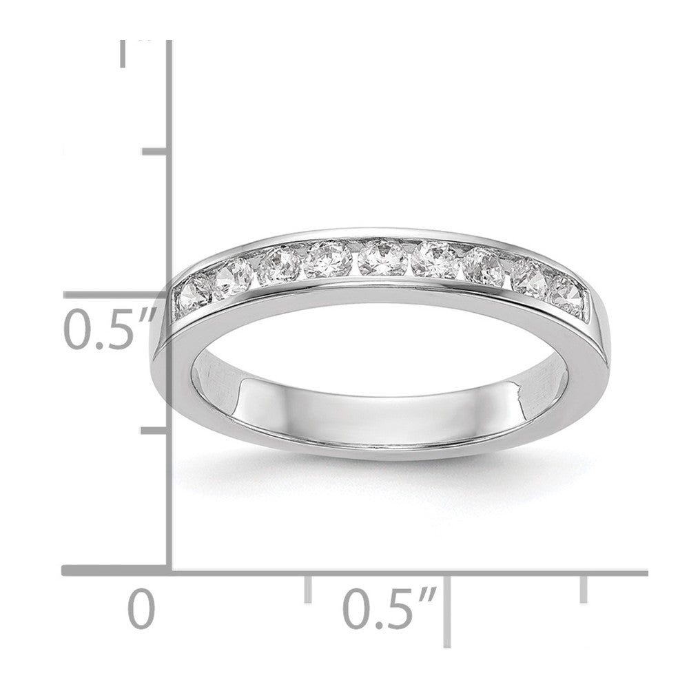 14K White Gold Real Diamond Wedding Band