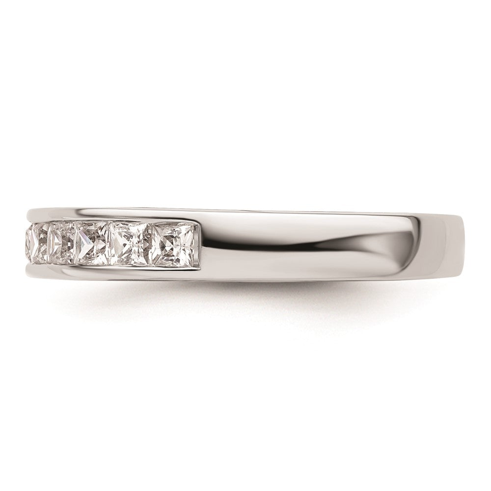 14K White Gold Real Diamond Wedding Band