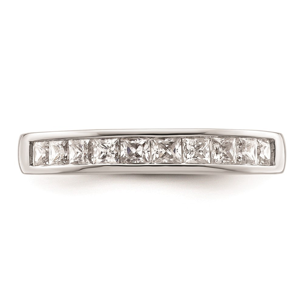 14K White Gold Real Diamond Wedding Band