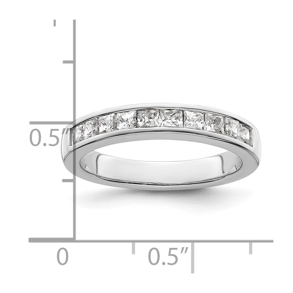 14K White Gold Real Diamond Wedding Band