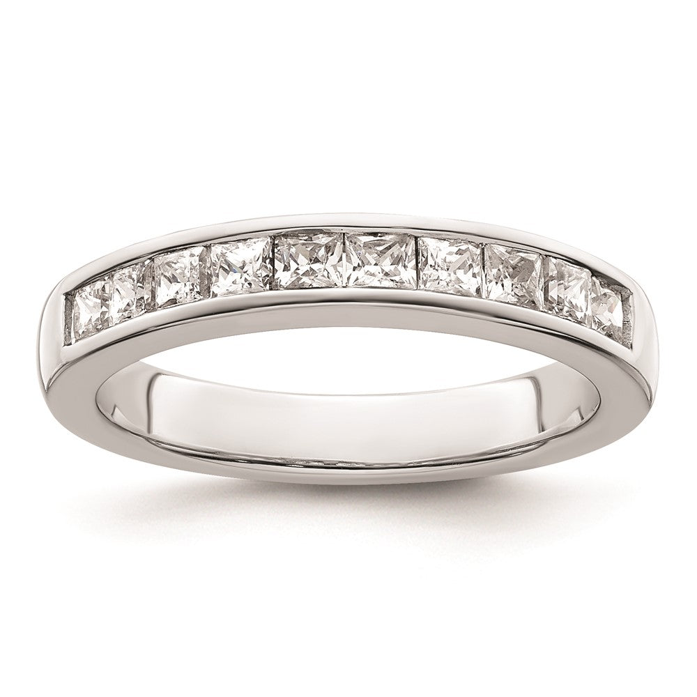 14K White Gold Real Diamond Wedding Band