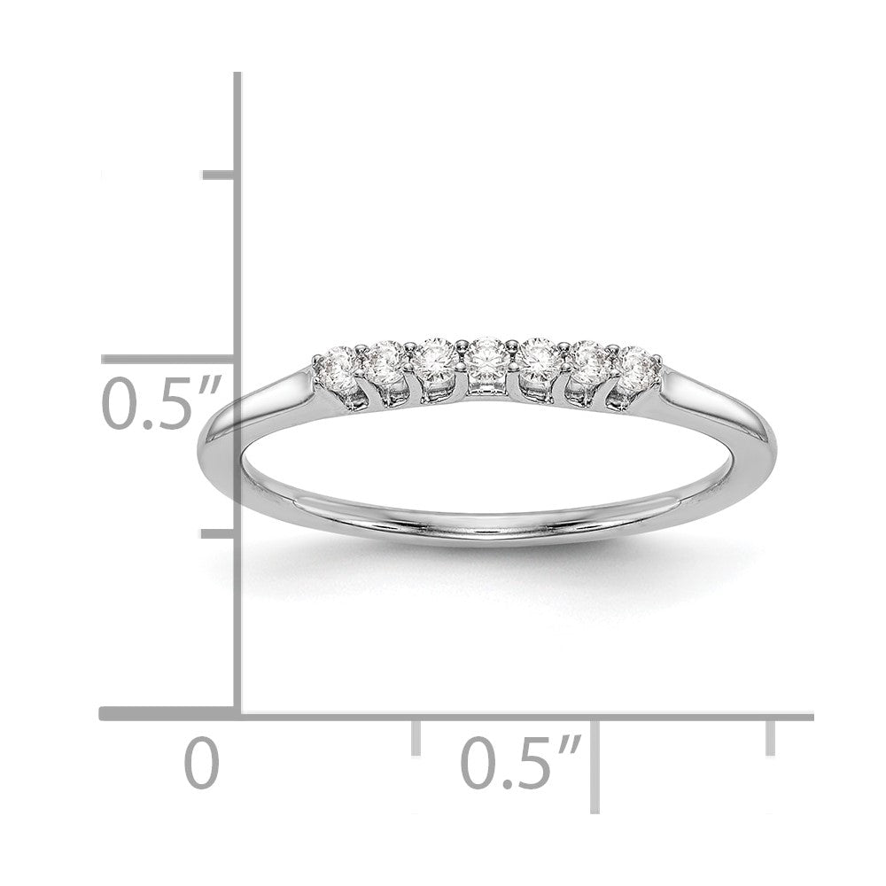 0.10ct. CZ Solid Real 14K White Gold Wedding Wedding Band Ring