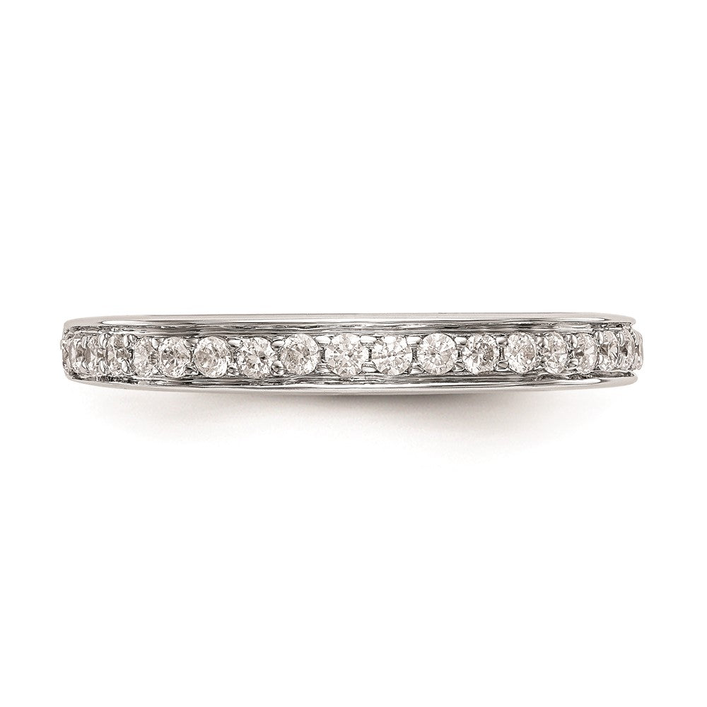 14K White Gold Real Diamond Wedding Band