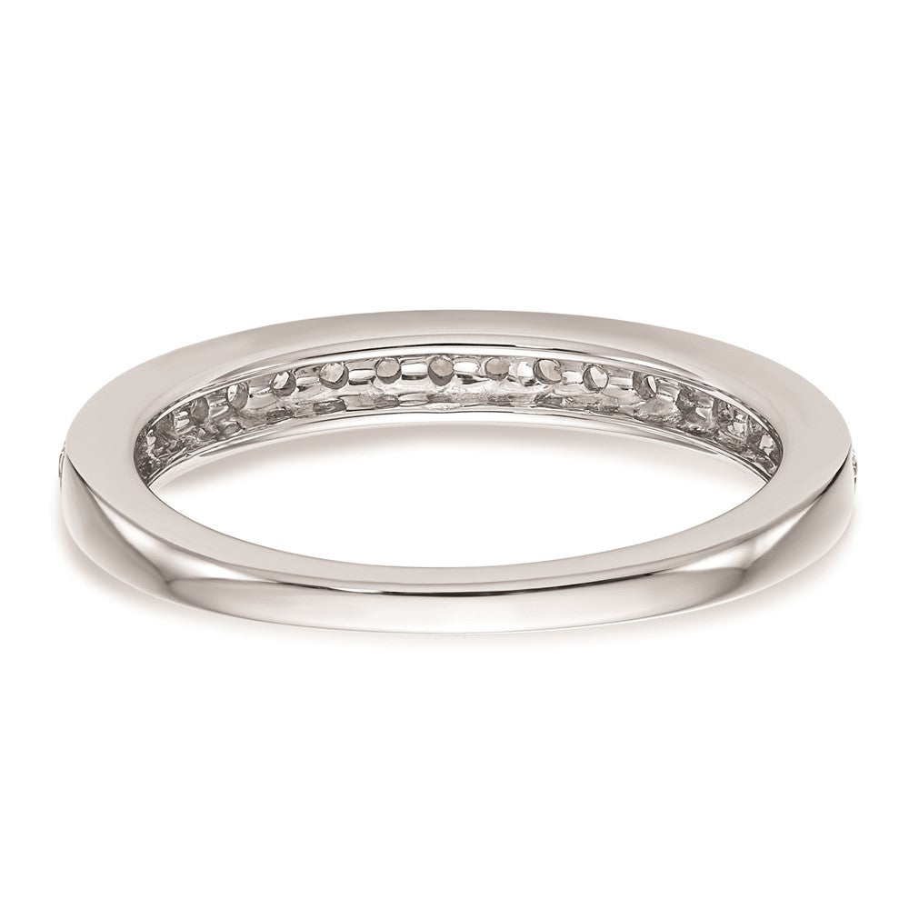 14K White Gold Real Diamond Wedding Band