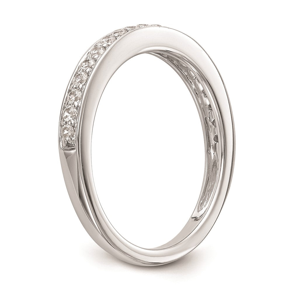 14K White Gold Real Diamond Wedding Band