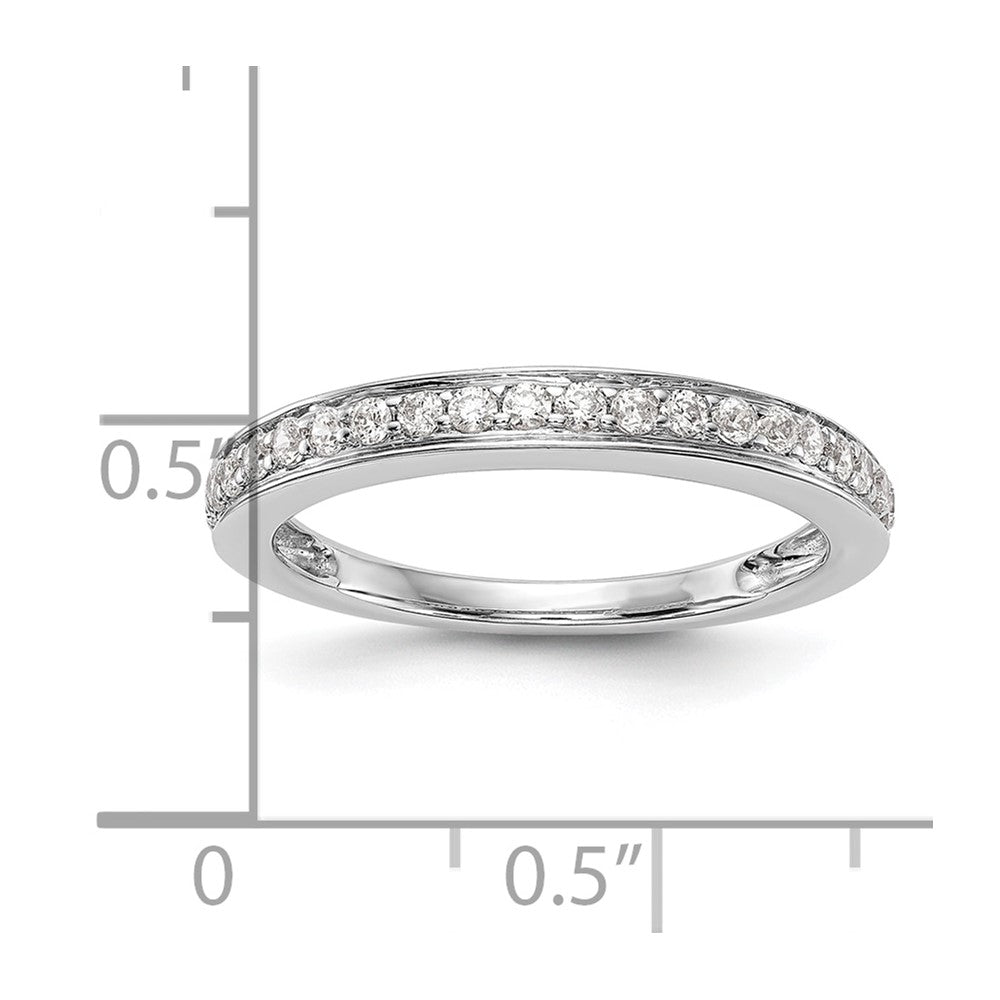 14K White Gold Real Diamond Wedding Band