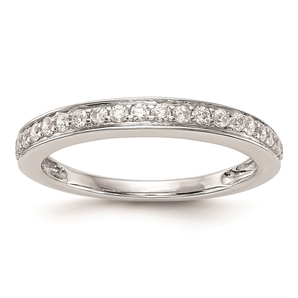 14K White Gold Real Diamond Wedding Band