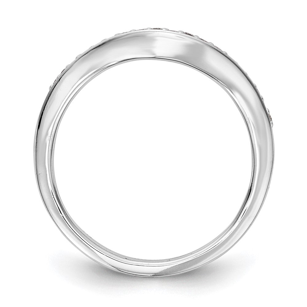 0.12ct. CZ Solid Real 14K White Gold Wedding Wedding Band Ring