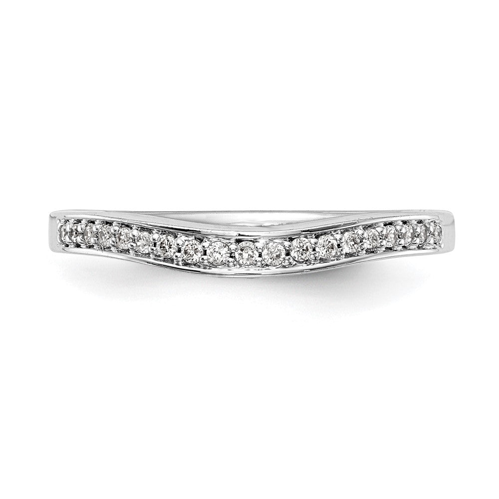 0.12ct. CZ Solid Real 14K White Gold Wedding Wedding Band Ring