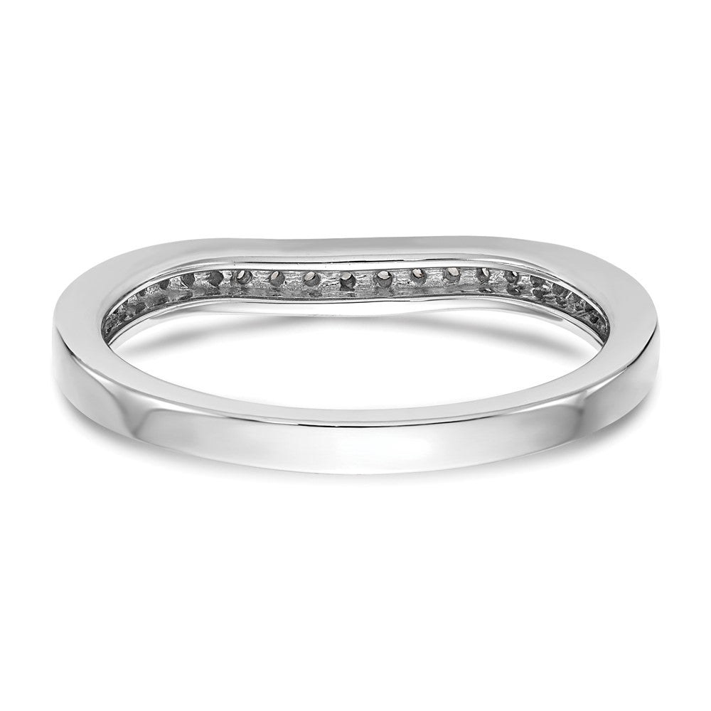 0.12ct. CZ Solid Real 14K White Gold Wedding Wedding Band Ring