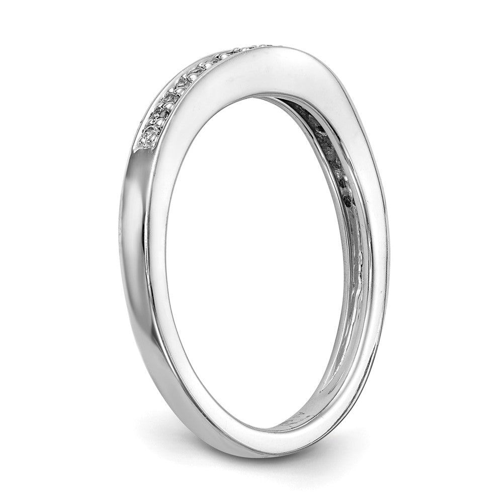 0.12ct. CZ Solid Real 14K White Gold Wedding Wedding Band Ring