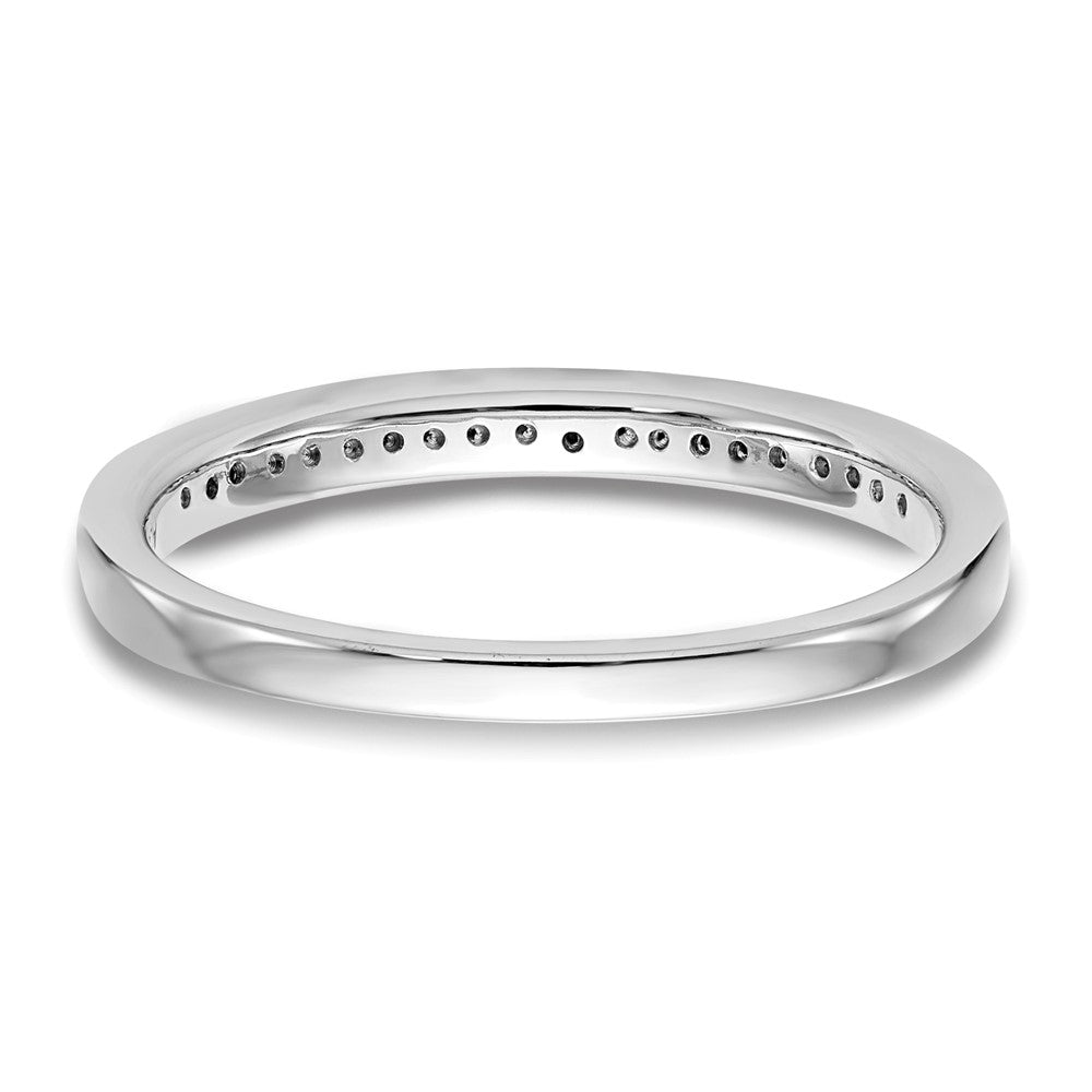 0.12ct. CZ Solid Real 14K White Gold Wedding Wedding Band Ring